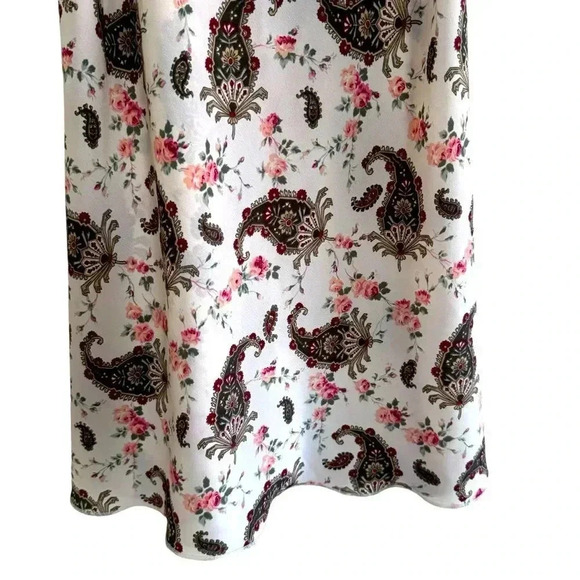 Rampage Vintage 90s Mini Floral Roses Paisley Dress Spaghetti Straps Sheer M - Picture 3 of 7